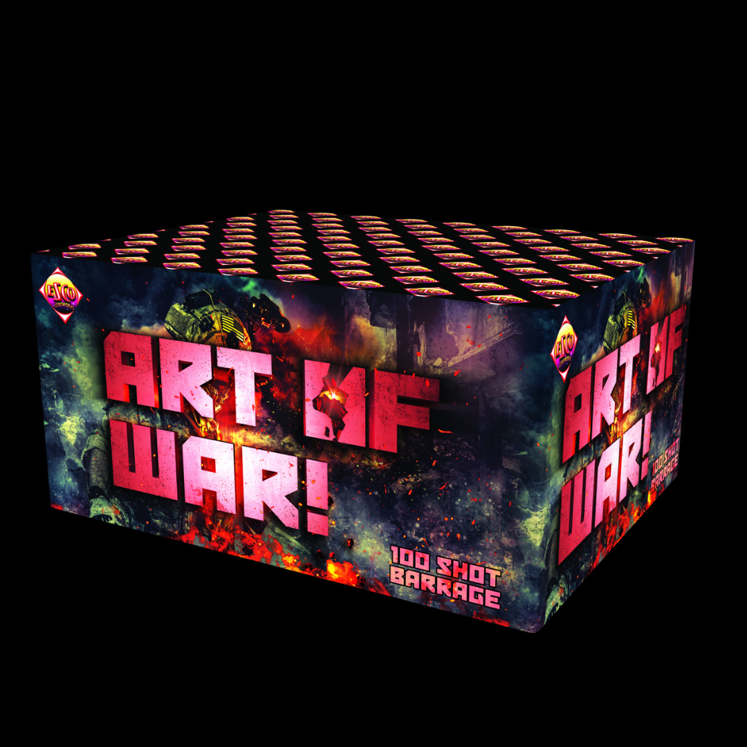 Art of War 100 Shot Cake by Bright Star Fireworks (Loud) - MK Fireworks King