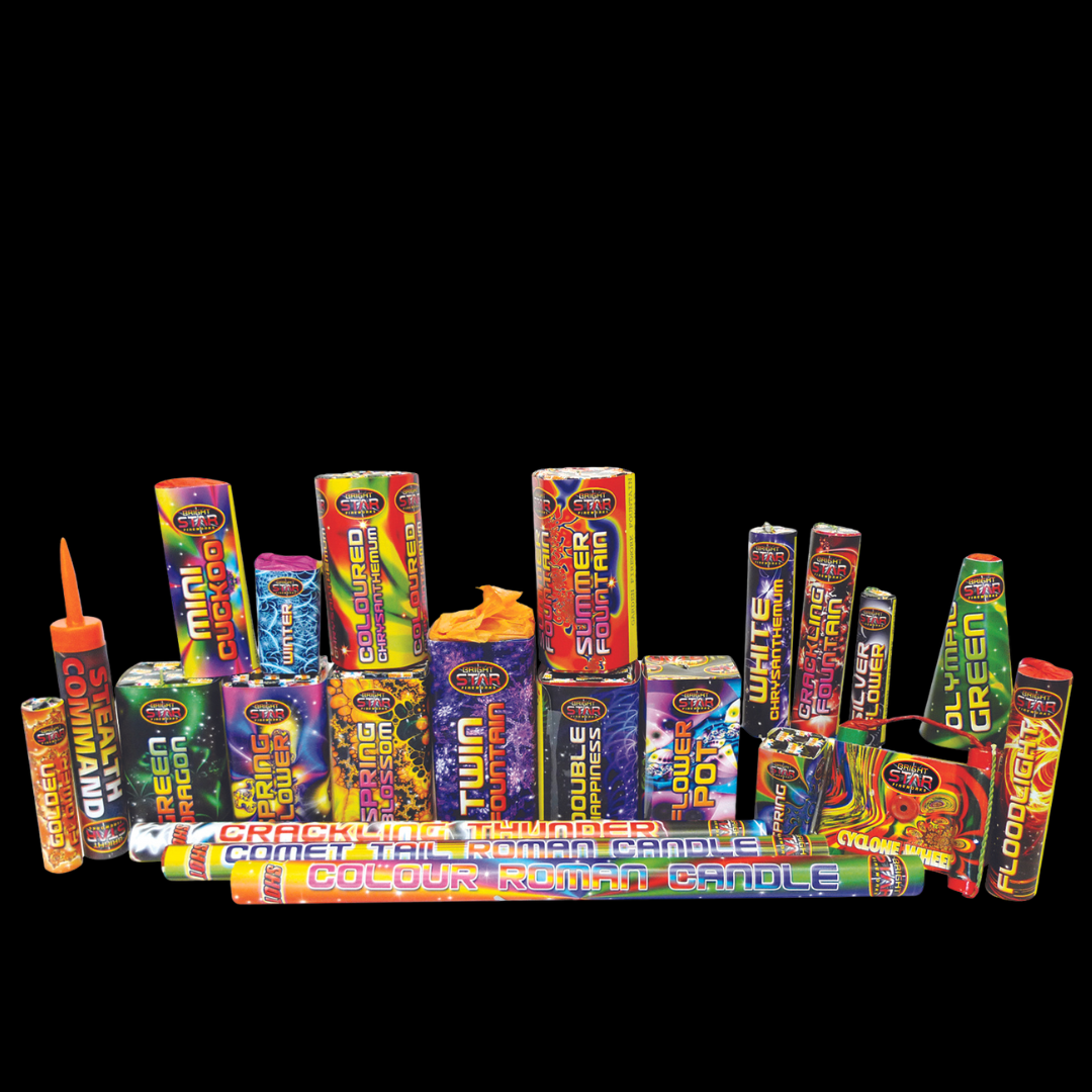 Bonfire 22 Piece Selection Box by Bright Star Fireworks - MK Fireworks King