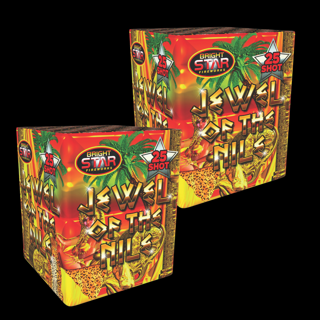 Jewel of The Nile 25 Shot Cake by Bright Star Fireworks - Buy 1 Get 1 Free