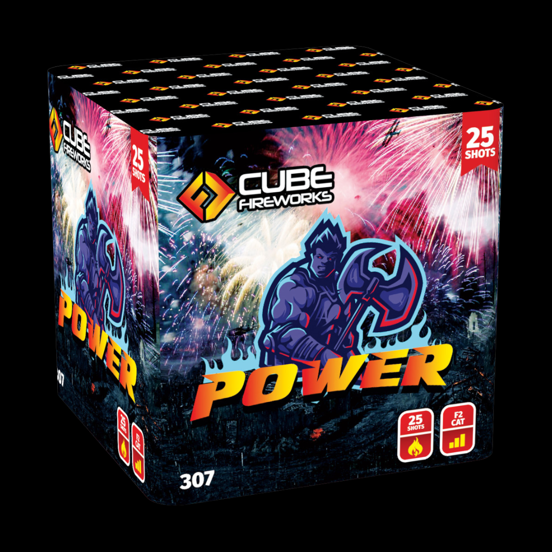 Power 25 Shot Cake by Cube Fireworks - Buy 1 Get 1 Free