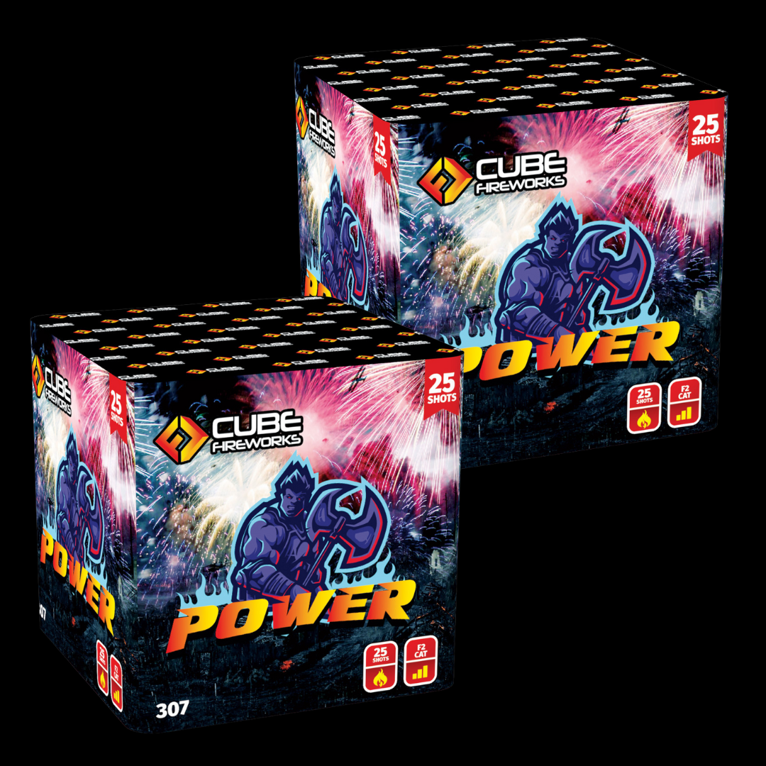 Power 25 Shot Cake by Cube Fireworks - Buy 1 Get 1 Free