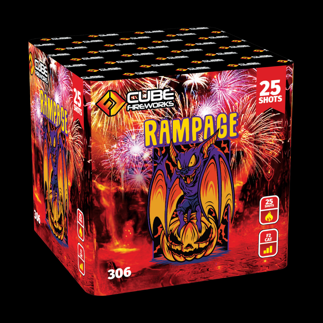 Rampage 25 Shot Cake by Cube Fireworks - Buy 1 Get 1 Free