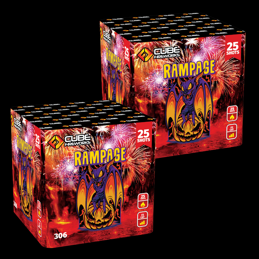 Rampage 25 Shot Cake by Cube Fireworks - Buy 1 Get 1 Free