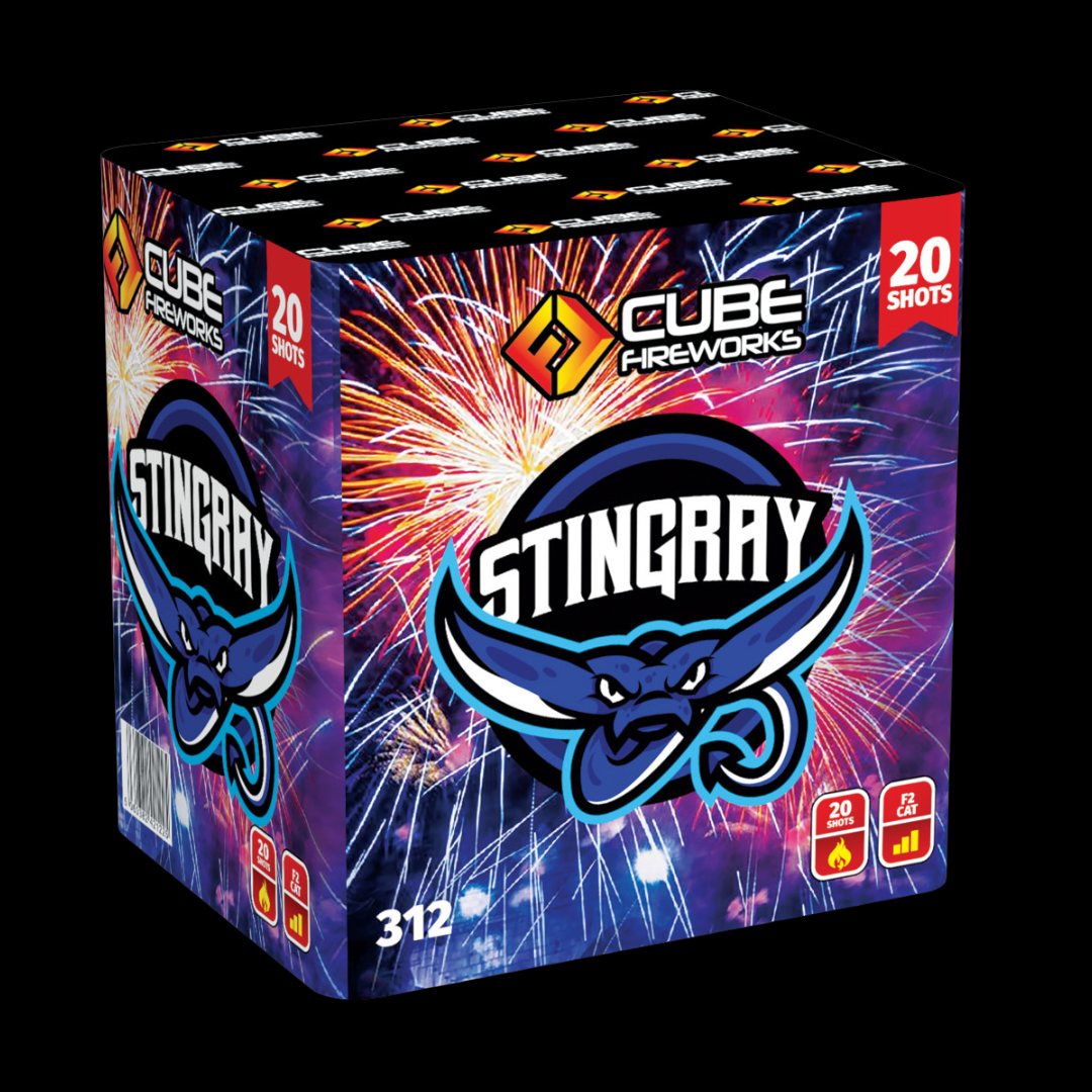 Sting Ray 25 Shot Cake by Cube Fireworks - Buy 1 Get 1 Free