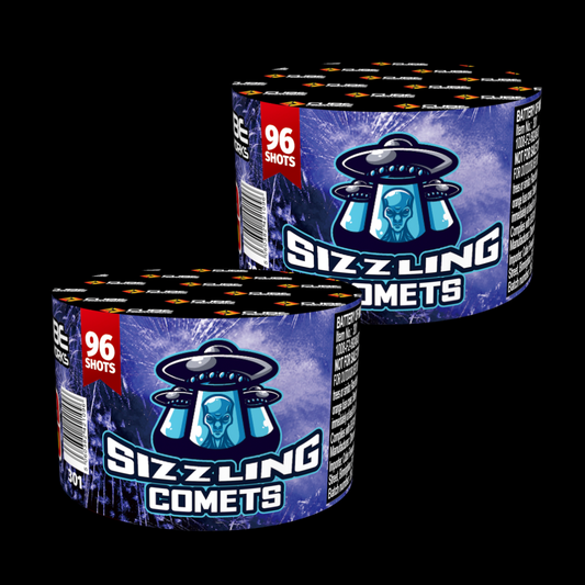 Sizzling Comets 96 Shot Cake by Cube Fireworks - Buy 1 Get 1 Free