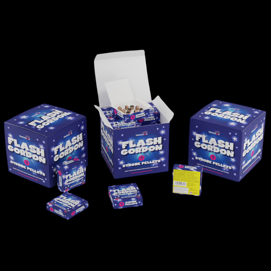 Flash Gordon Strobing Pellets (9 Pack) by Trafalgar Fireworks