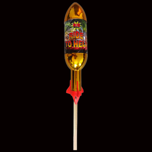 Ride 2 Hell Gold Shell Rocket by Big Star Fireworks (Loud) - MK Fireworks King