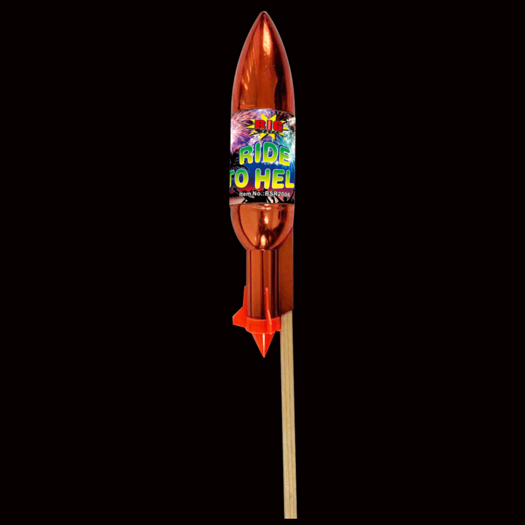 Ride 2 Hell Red Shell Rocket by Big Star Fireworks (Loud) - MK Fireworks King