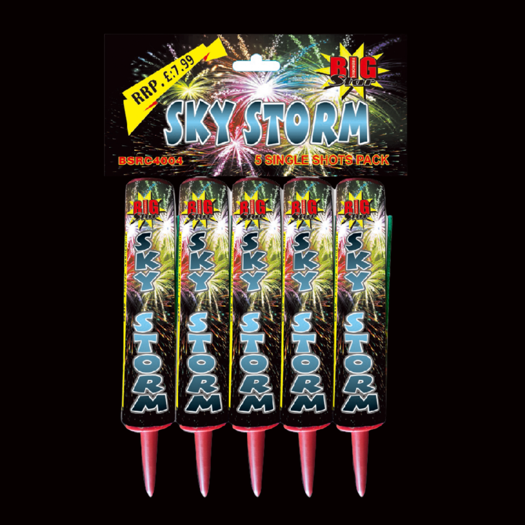 Sky Storm Roman Candles (5 Pack) by Big Star Fireworks - MK Fireworks King