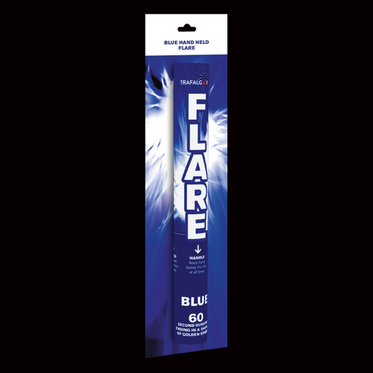Blue 60 Second Handheld Flare by Trafalgar Fireworks - MK Fireworks King